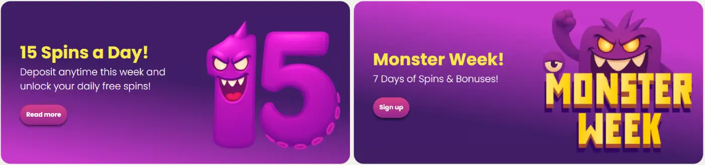 Daily Free Spins at SlotMonster Casino